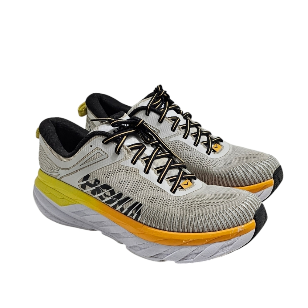 HOKA ONE ONE Men's  Shoes Size 10.5 gray/yellow